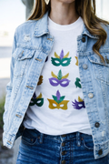 Mardi Gras Mask Tee 💜💚💛