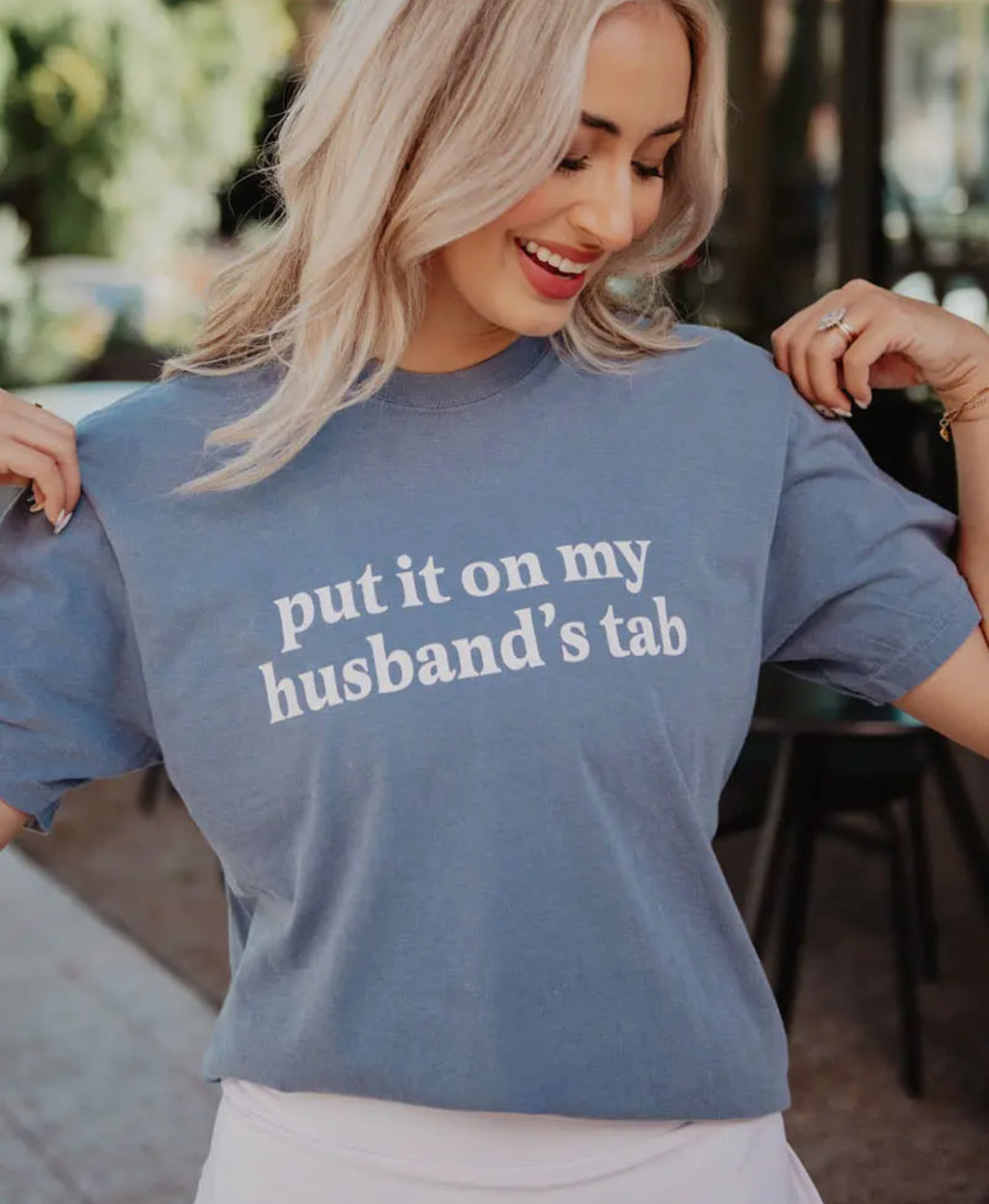 Put it on my husband's tab - t shirt