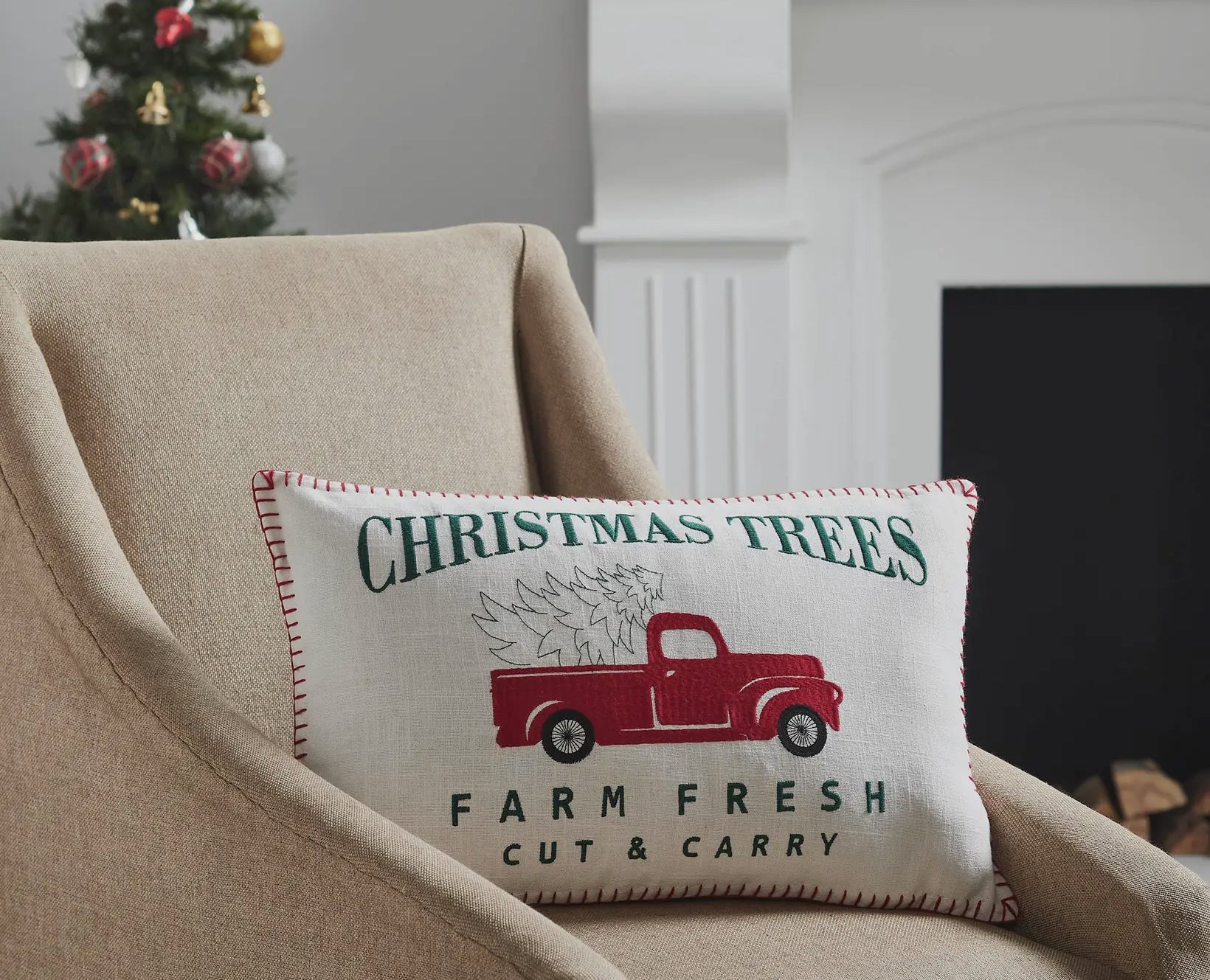 Christmas Trees Truck - Pillow