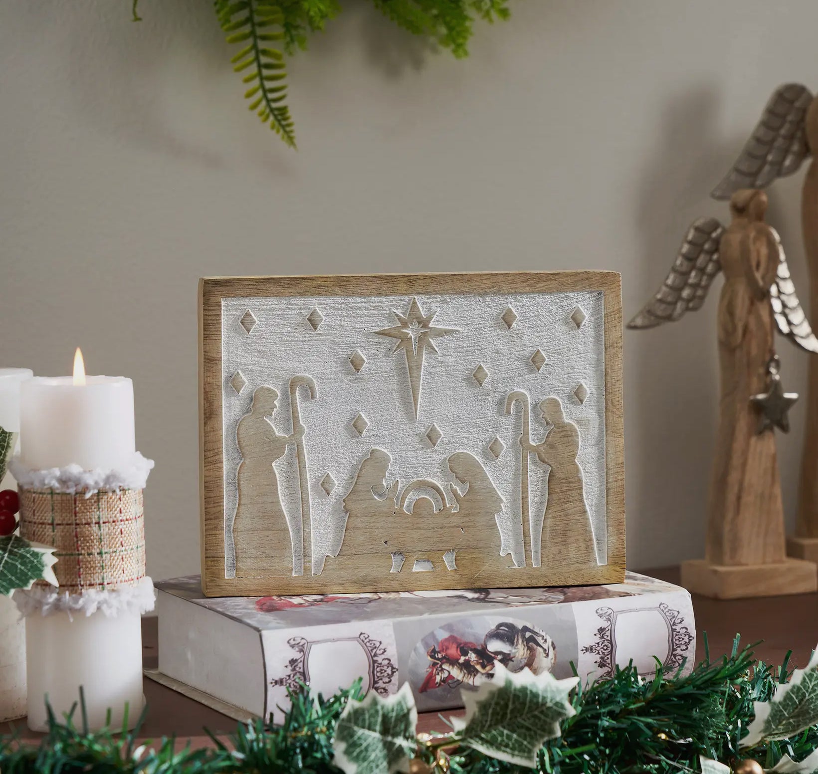 White Washed in a Manger Sign