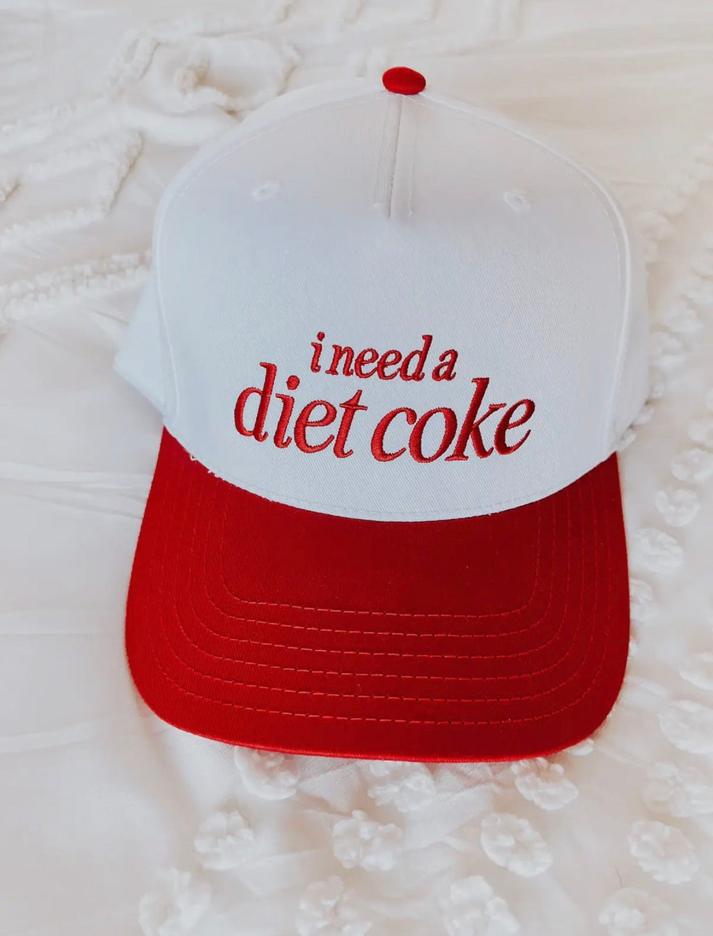 I Need A Diet Coke - Embroidered Trucker Hat - 4 Daughters Boutique