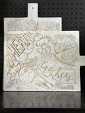 Illustrated White Charcuterie Board - 4 Daughters Boutique