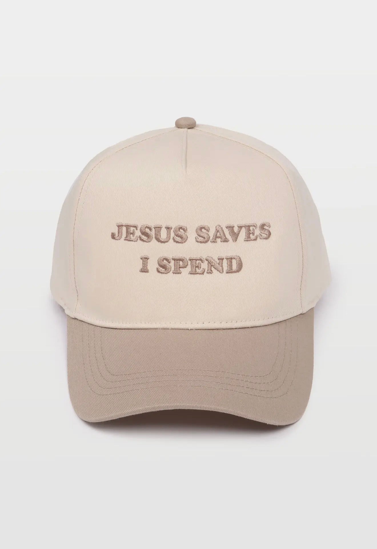 Jesus Saves I Spend - Baseball Cap - 4 Daughters Boutique