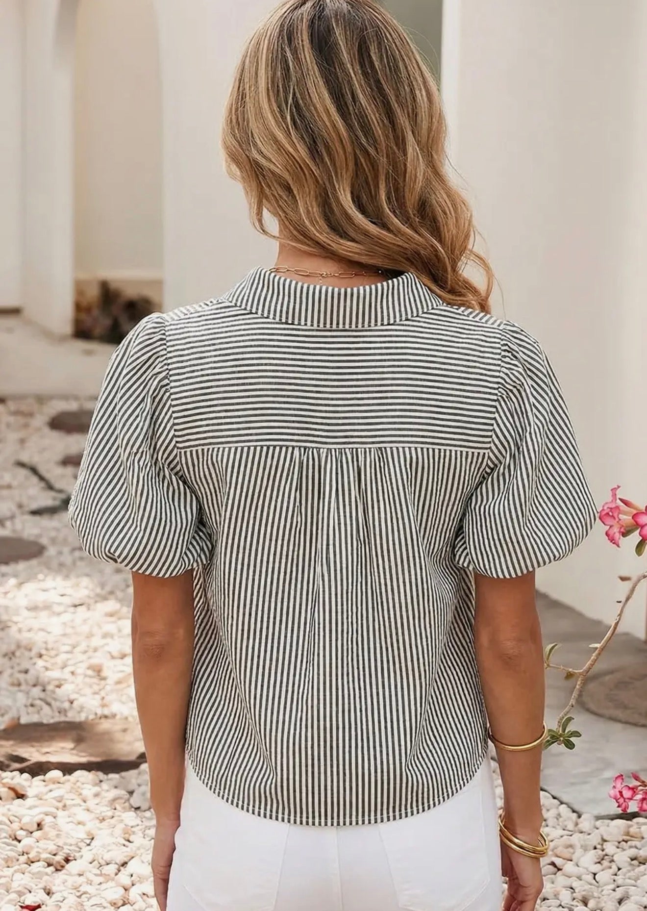 LDC Striped Ruffle Top - 4 Daughters Boutique