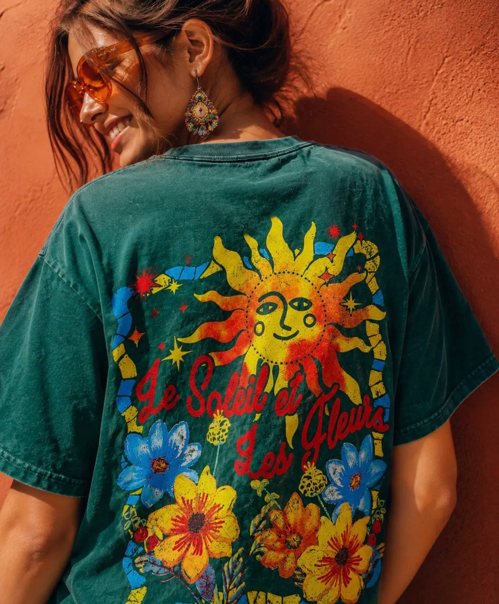 Le Soleil Sun - Oversized Tee - 4 Daughters Boutique