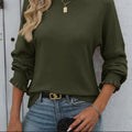 Olive Ribbed Long Sleeve - 4 Daughters Boutique