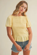Smocked Puff Sleeve Top - 4 Daughters Boutique