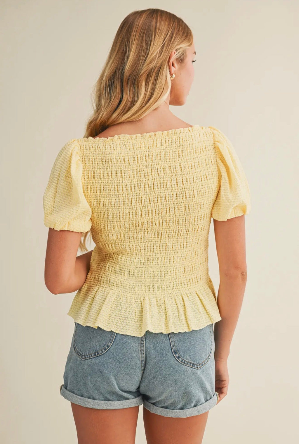 Smocked Puff Sleeve Top - 4 Daughters Boutique