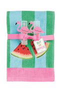 Terry Cloth Towel Set - Blue/Green - 4 Daughters Boutique